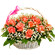 букет розовых роз с гипсофилой. Перу