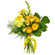 Желтый букет из роз и хризантем. Перу